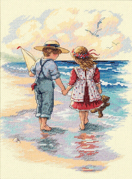 Dimensions Counted Cross Stitch Kit 9"X12"-Holding Hands (14 Count)