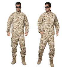 Men's Military BDU Tactical Uniform Shirt Pants Hiking Hunting Airsoft Suit Sets