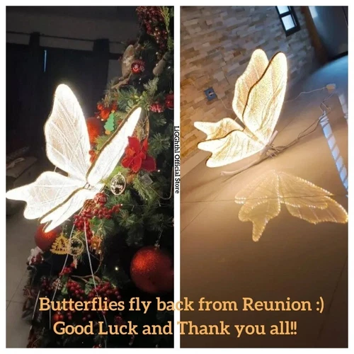 Schmetterling Stehlampe, LED Stimmungslampe, Hochzeit Deko Lampe weißes Licht - Bild 23 von 29