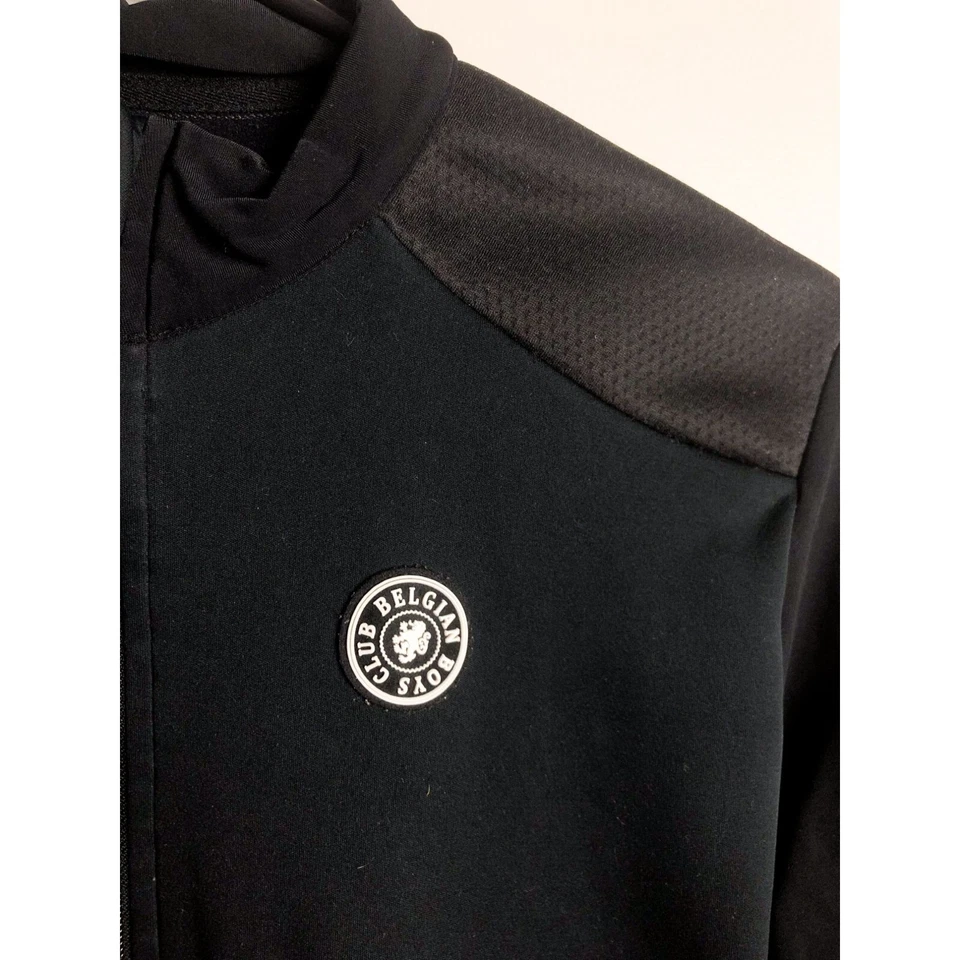 Pullover Belgian Boys Club Ciclismo Cremallera Completa Negro Manga Larga Para Hombre Mediano Foto 3 de 4