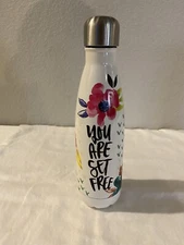 New - DaySpring Water Bottle Katygirl Designs Floral - You Are Set Free 17oz