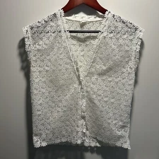 Club Monaco white lace vest