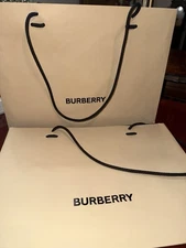 Burberry Authentic Tan Brown Shopping Paper Bag Gift Tote Large 16’ Wide