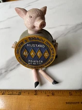 2004 WMG Shelf Sitter Pig Maes Mustard Powder Resin Figurine Spice Collection