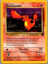 Charmander Unlimited Common Team Rocket 50/82 LP Pokemon Card