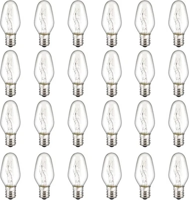 LINMIFO 24 Pack C7 Night Light Bulbs, 15 Watt Bulbs 15 Watts, Clear...