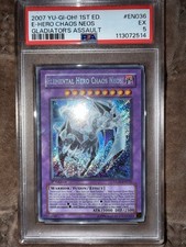 Konami Yu-Gi-Oh! Elemental Hero Chaos Neos Secret Rare GLAS-EN036 1st Ed PSA 5