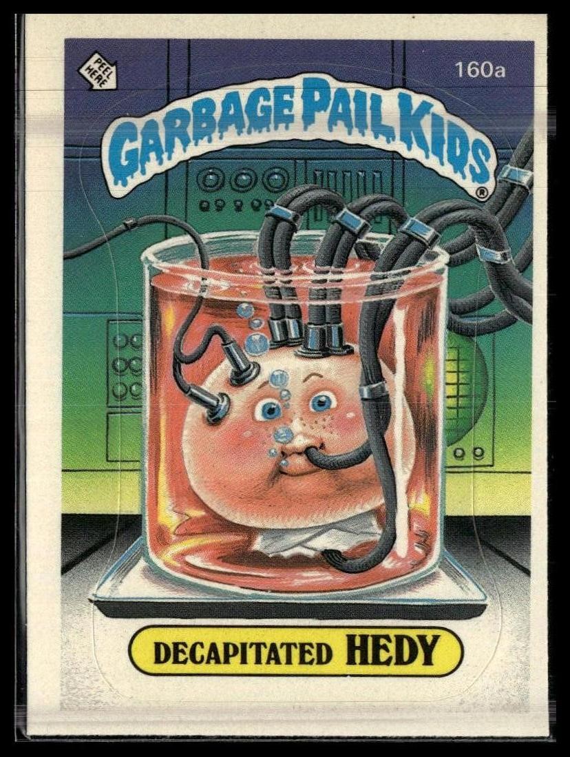 1986 Topps Garbage Pail Kids Series 4 #160a Decapitated Hedy