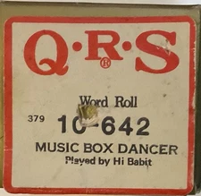 Q R S  Player Piano Roll.   Music Box Dancer