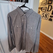Large Slim Mens Dress Shirt Long Sleeve