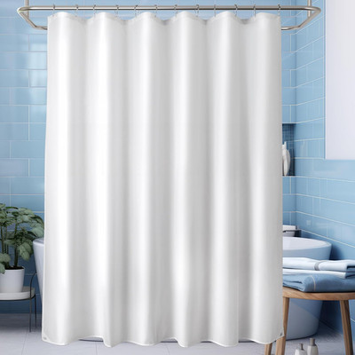 Waterproof Fabric Shower Curtain Liner Washable, 72X74 Inches, Cloth Shower Line