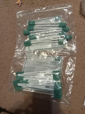Medline Dentips Disposable Oral Swabs with Dentifrice Lot of 2 Bags of 10 
