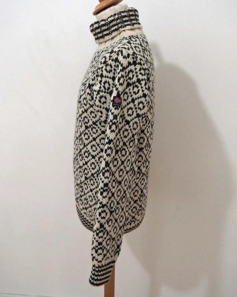 Devold Island Norweger Rollkragen Strick Pullover Grösse S Herren  Wolle S096 - Bild 2 von 3