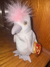 TY Beanie Baby Kuku the Cockatoo with ERRORS RARE RETIRED Bird 1997 1998
