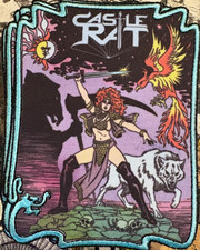 CASTLE RAT - Parche Tejido Rat Queen Wolf con AZUL NUEVO OFICIAL STONER DOOM METAL