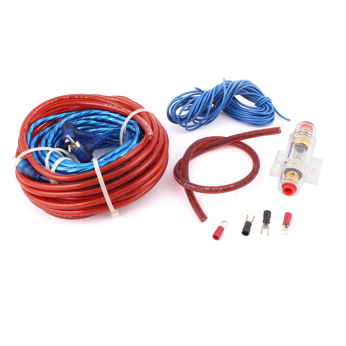 5 in 1 Audio Caliber RCA Battery Power Kit Cableslifier Wiri