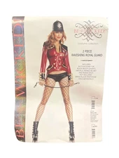 Be Wicked Ravishing Royal Guard Costume  Woman's Size M/L Top and Booty Shorts