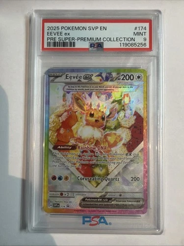 2025 POKEMON SVP EN-SV BLACK STAR PROMO #174 EEVEE EX PSA 9