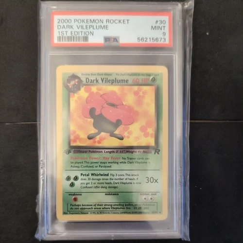 Pokémon Card Dark Vileplume 1st Edition Team Rocket 30/82 Rare PSA 9 MINT