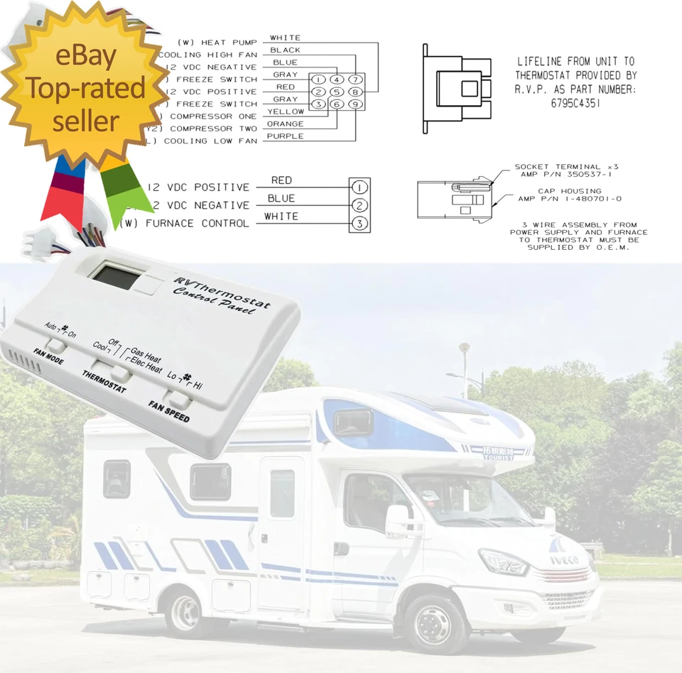 6536A3351 Digital Thermostat Replacement for Coleman-Mach Two-Stage Digital - Image 4 of 4