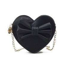 Cute Heart-Shaped Crossbody Purse Bowknot Shoulder Bag For Little Girls