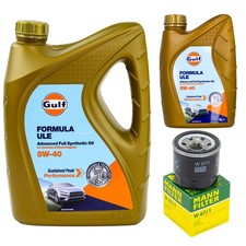 Motor&ouml;l Set Gulf Formula ULE 5W-40 6 Liter + &Ouml;lfilter f&uuml;r Nissan X-Trail Renault