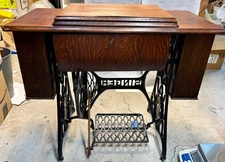 ANTIQUE SINGER RED EYE TREADLE SEWING MACHINE RESTORED