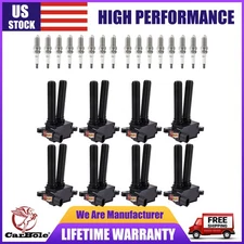 High Performance UF504 Ignition Coils+Spark Plugs for Jeep Dodge Durango RAM 5.7