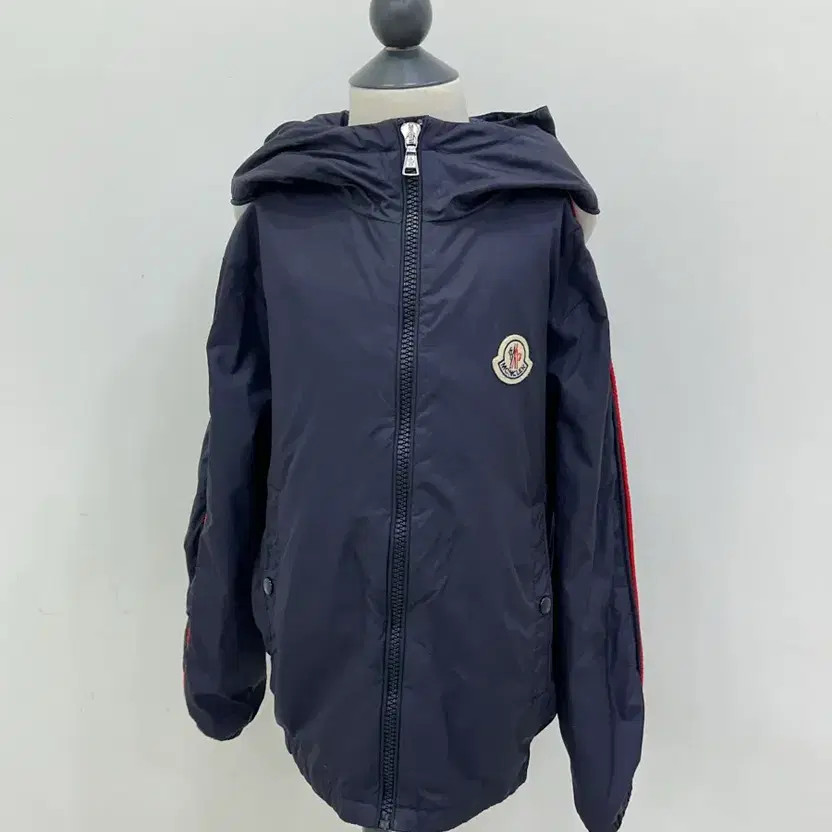 Moncler Kids Windbreaker Jacket for 8 Years, Navy Blue thumbnail 4
