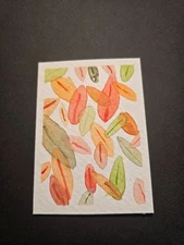 Fall Leaves ACEO Original Watercolor Painting 2.5" x 3.5"