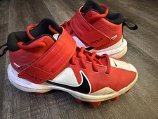 Boys Nike Trout 7 Pro MCS Baseball Cleats University Red Size 2