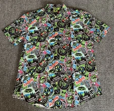 Game Theory Merch "HR Approved Vacation Shirt" Men's XL UFO Aliens Matpat Wild