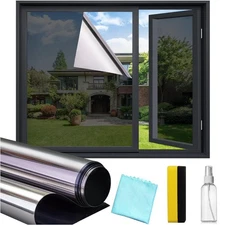 One Way Daytime Mirror Tint Window Film Privacy Protect UV Reflective Sun Block