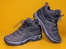⬛️🟨US 8-MERRELL ‘Moab 2’ Men’s Prime Mid WP Black LTR Hiking Boot J99739