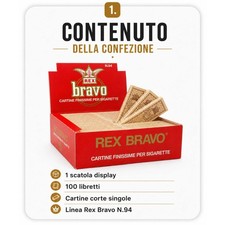 Cartine REX BRAVO Corte Finissime Gommate N.94 100 Libretti Originali