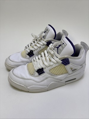 Nike Air Jordan retro 4 size 12 Purple metallic ct8527-115 used 2020 Jordan 4s Metallic Purple Nike Air Jordan Retro Purple  main image 4
