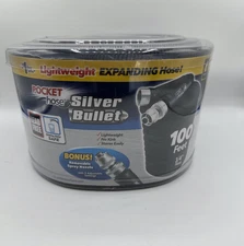 Pocket Hose Silver Bullet Lightweight No Kink Expandable Garden Hose 100' ft