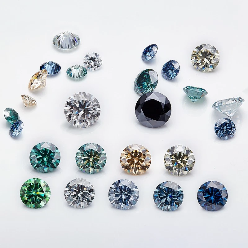 Excellent D Color VVS1 Round Cut Moissanite Loose Gemstones with GRA Certificate - Image 4 of 4