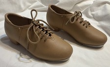 Child  s Size 11.5 Theatricals Lace Up Tap Shoes Tan