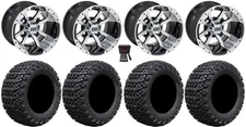 GTW Storm Trooper 10" Golf Wheels Mh 22" X-Trail Tires E-Z-GO & Club Car