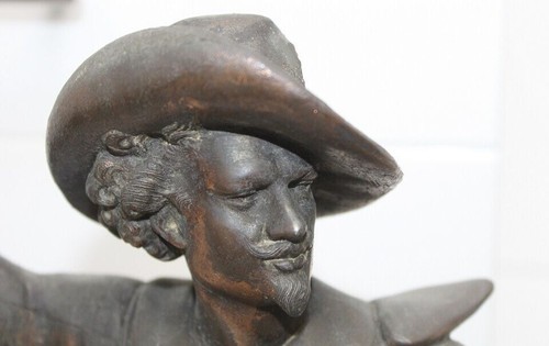 Y113) XL Antike Aufsatzfigur Ritter Kavalier bronziert aus France um 19 JH - Bild 4 von 8