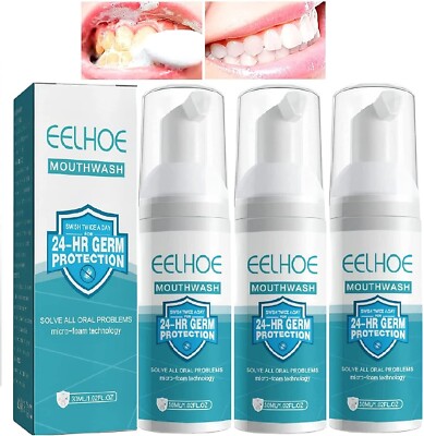 3 PCS Teethaid Mouthwash Whitening Toothpaste Foam Refreshing Breath Deep Clean