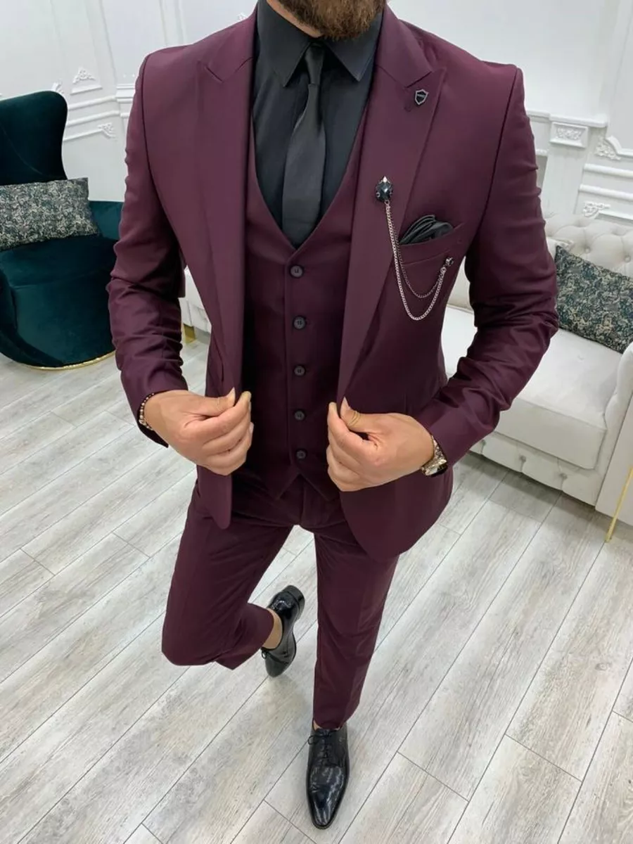 Maroon suit hotsell for groom