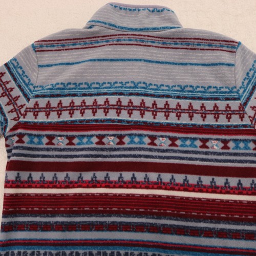 Columbia Fleece Sweater Womens Large Snap Mouintain Side Aztec Print Pullover - Picture 4 of 16