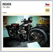 Premier 270cc Lilliput 1923 Czechoslovakia Edito Service Atlas Motorcycle Card