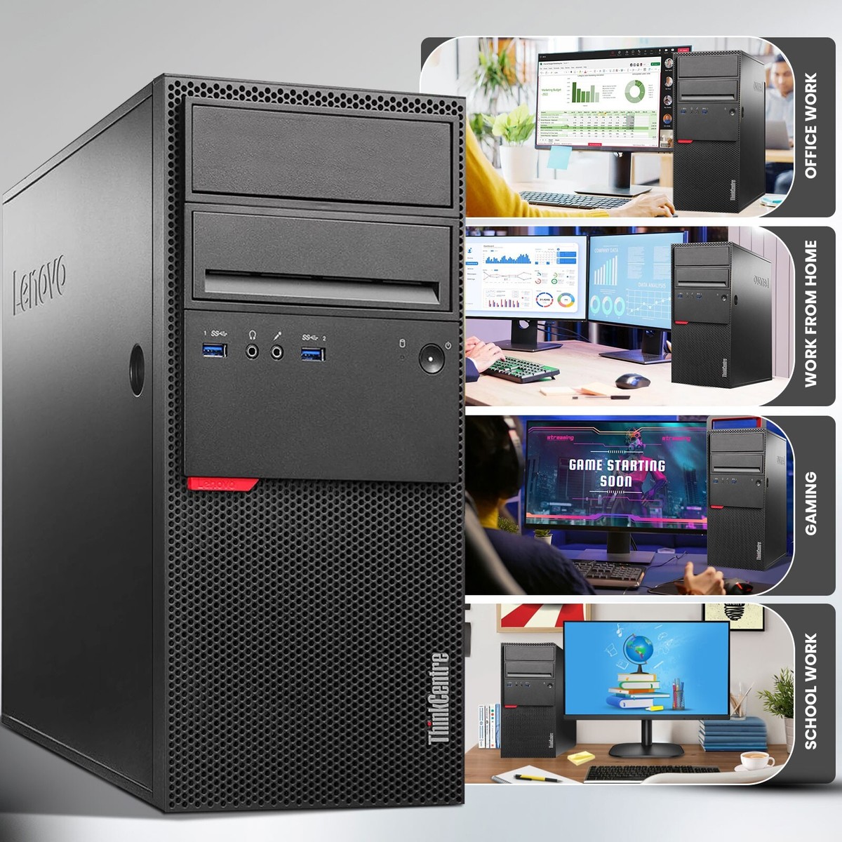 Lenovo Tower Desktop Computer PC i5-6500 16GB 128GB SSD 1TB Lenovo Tower Desktop Computer PC i5-6500 16GB 128GB SSD 1TB