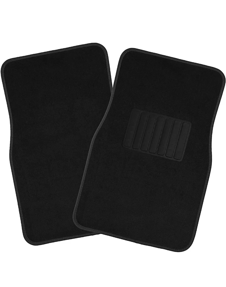 Автомобильные напольные коврики для автомобиля 4 шт. ковровые покрытия полузаказные высокопрочные с подушечкой на пятке черные - Изображение 2 из 4