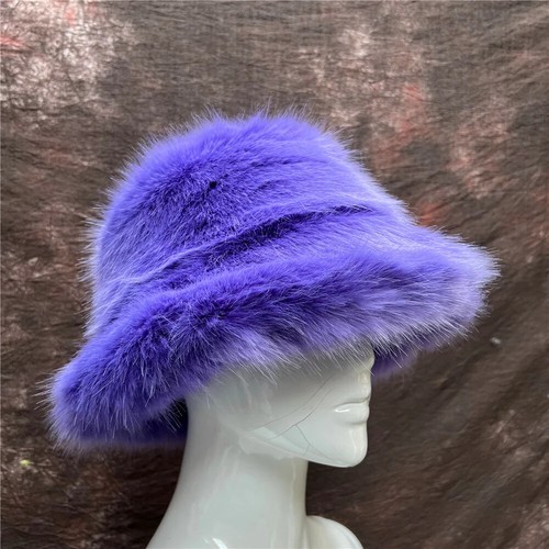 women Autumn and Winter Women's Warm Artificial Fox Fur Pot Hat Fashion - Picture 68 of 72
