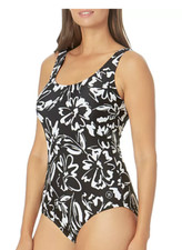 NEW Hurley Ladies Full Coverage One Piece Swimsuit UPF 50 Size Small