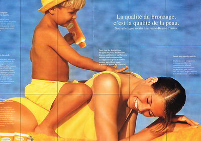 REKLAME WERBUNG 035 1994 CLARINS Sonnencremes (2 Seiten)